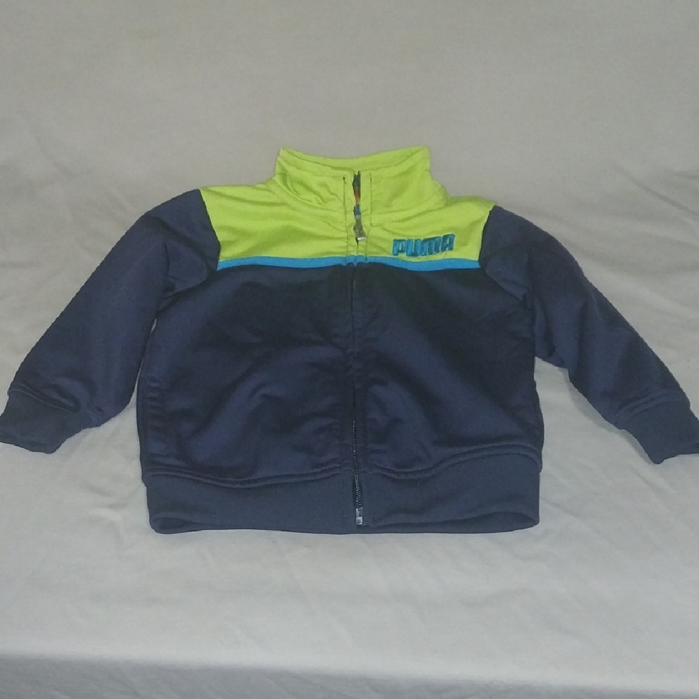 Puma Dark Blue and Bright Yellow Track Jacket 12M